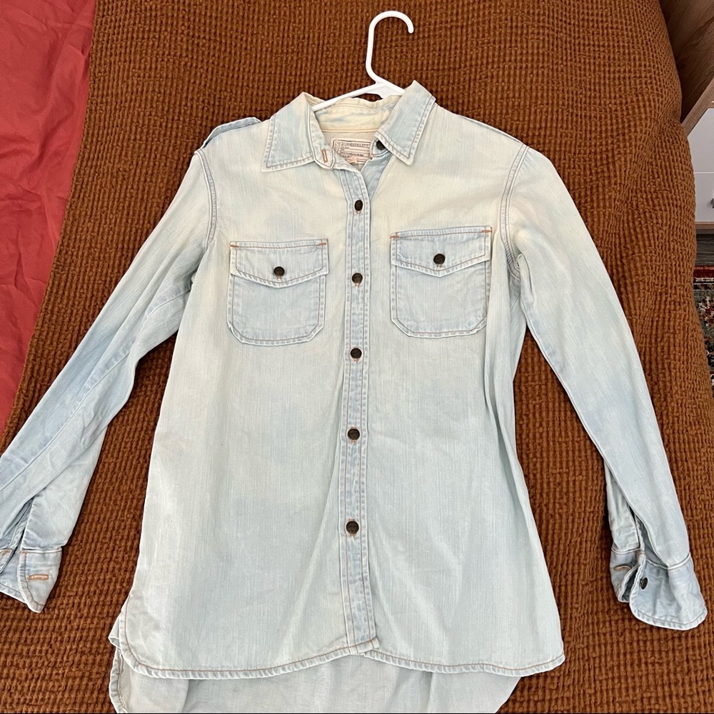 Current Elliot Chambray Button Down Shirt - image 1